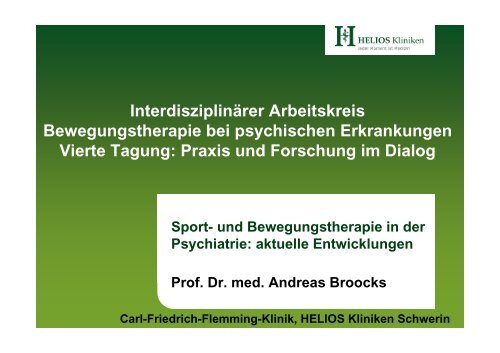 Sport- und Bewegungstherapie in der Psychiatrie