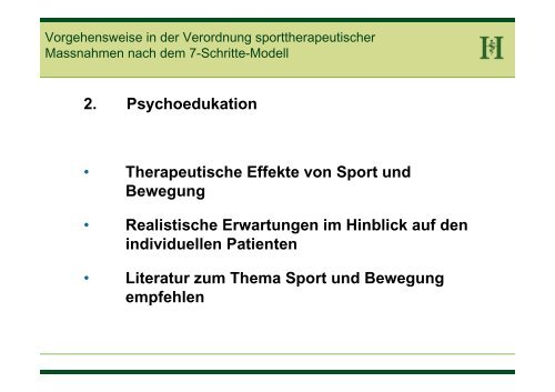 Sport- und Bewegungstherapie in der Psychiatrie