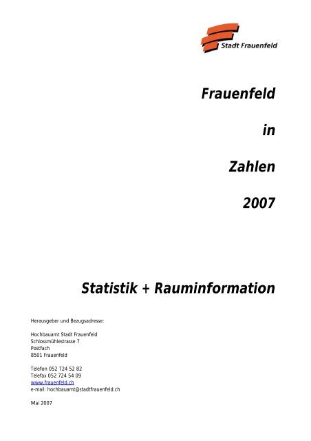 Frauenfeld in Zahlen 2007 Statistik + ... - Stadt Frauenfeld