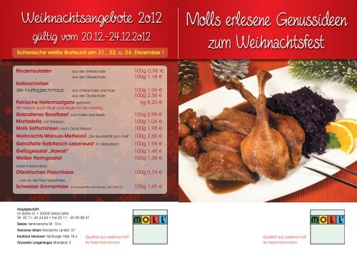 Molls erlesene Genussideen zum Weihnachtsfest