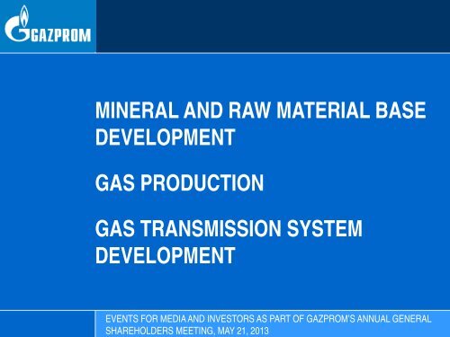 Presentation - Gazprom