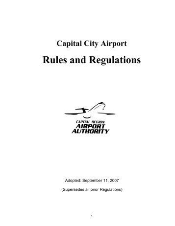 Rules & Regulations Document - Lansing/Capital City Airport