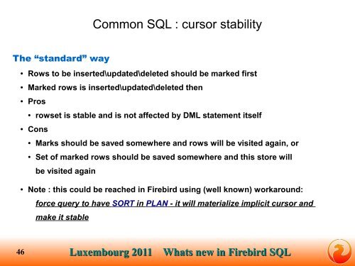 New SQL Features in Firebird