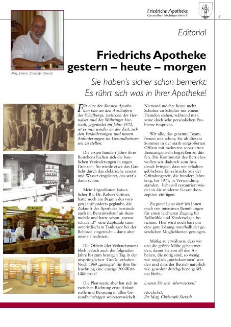 Frühjahr 2010 - Friedrichs Apotheke