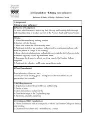 Job description for tutoring - Frontier College