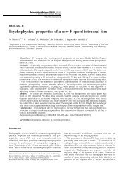 Psychophysical properties of a new F-speed intraoral film