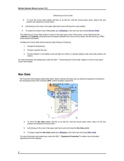 MaxSea Operator Manual version 12.6 - Furuno USA