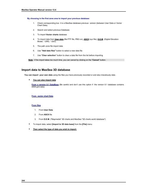 MaxSea Operator Manual version 12.6 - Furuno USA