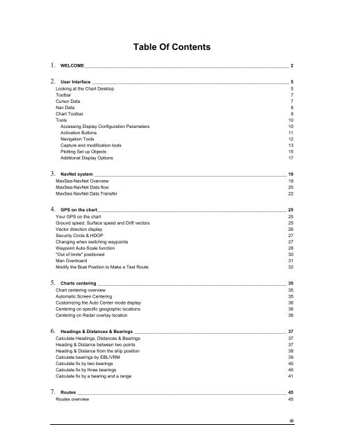 MaxSea Operator Manual version 12.6 - Furuno USA