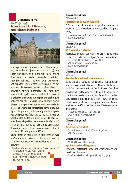 Année touristique «Wallonie BD 2009» - Fédération du Tourisme de ...