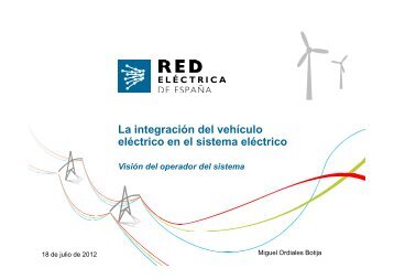 Ponencia "La integración del vehículo eléctrico en el sistema eléctrico"