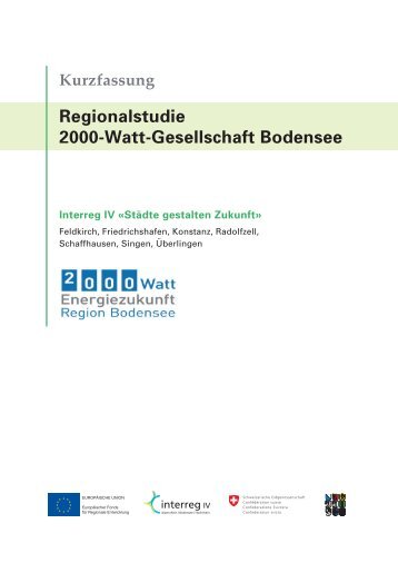 Regionalstudie 2000-Watt-Gesellschaft Bodensee - Stadt Konstanz