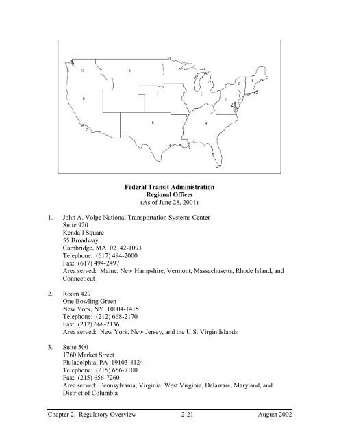 Implementation Guidelines - Federal Transit Administration - U.S. ...