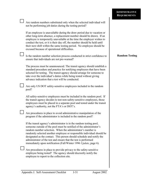 Implementation Guidelines - Federal Transit Administration - U.S. ...