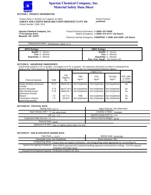 MSDS Repository - MSDS By Mod - Facilities Management