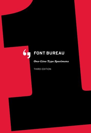 One-Line Type Specimens Third Edition - Font Bureau