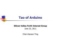 Tao of Arduino - Forth Interest Group