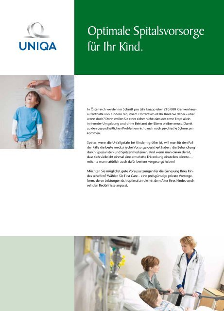 Gesundheit & Wertvoll - First Care - Uniqa Versicherungen AG
