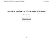Rational curves on non-Kähler manifolds - Misha Verbitsky
