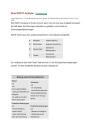 Eine SWOT-Analyse Druckfassung - GanzTag in NRW