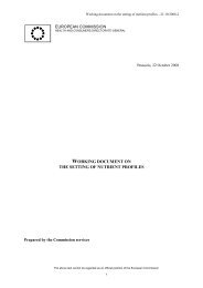 Working Document on the Setting of Nutrient Profiles (20 October ...