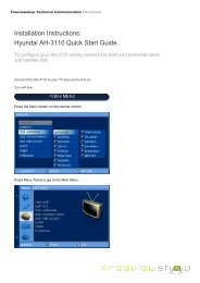 Hyundai AH-3110 Quick Start Guide. - Freeviewshop.co.nz