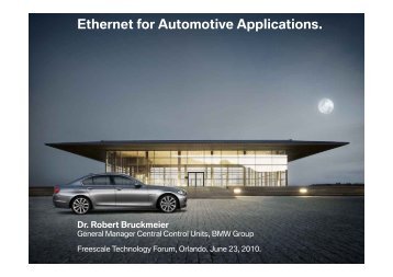 Ethernet for Automotive Applications - Freescale