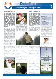 Daily News - Allianz German Boys and Girls Open