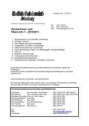 SchülerInnen- und Eltern-Info 1 – 2010/2011 - FOS-Friedberg