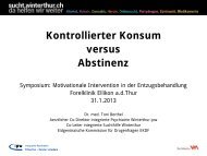 Kontrolliertes Trinken versus Abstinenz - Forel Klinik