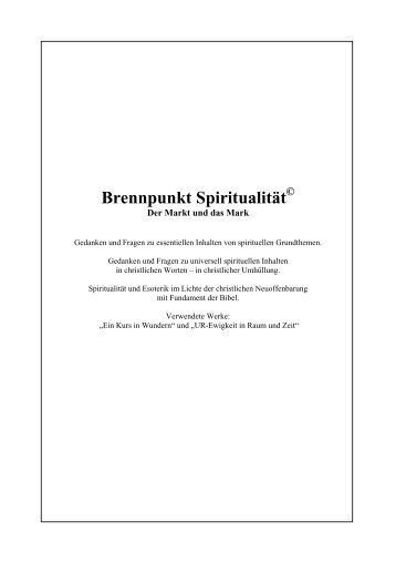 Brennpunkt Spiritualität