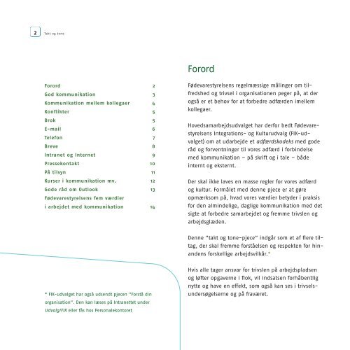 Takt og tone i Fødevarestyrelsen, pdf, 411 KB