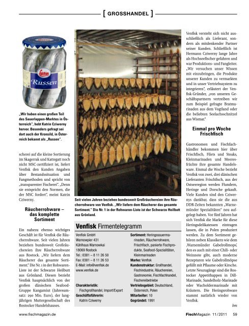 Von der Industrierohware bis zum Gastro-Sortiment - fischmagazin.de