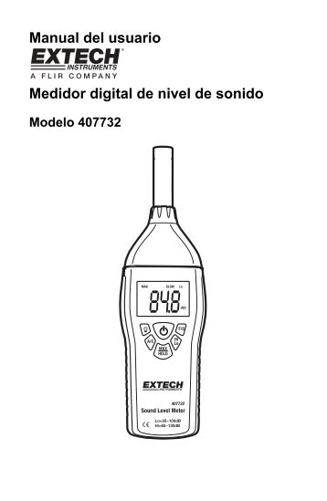 Manual del usuario Medidor digital de nivel de sonido