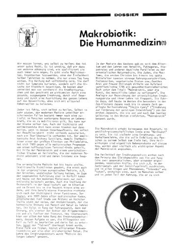 Makrobiotik! Die Humanmed zino) - Forum – für Politik ...