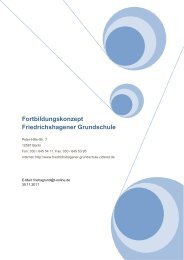 Fortbildungskonzept Friedrichshagener Grundschule