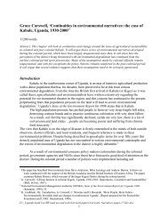 Continuities in environmental narratives, Kabale, Uganda ... - Foodnet