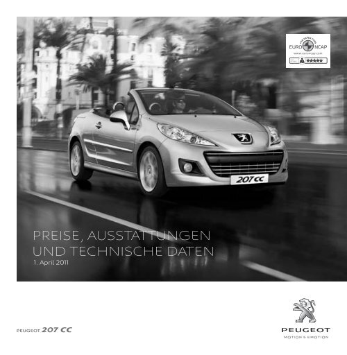 PEUGEOT 207 CC - Preisliste