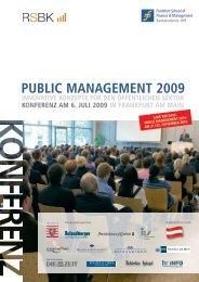 PUBLiC manaGement 2009 - Frankfurt School Verlag