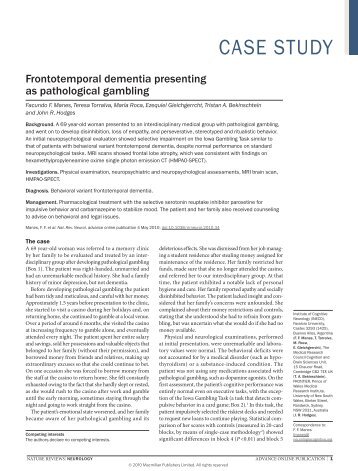 Frontotemporal dementia presenting as ... - ResearchGate