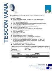 TESCON VANA specifications (PDF) - Four Seven Five, High ...