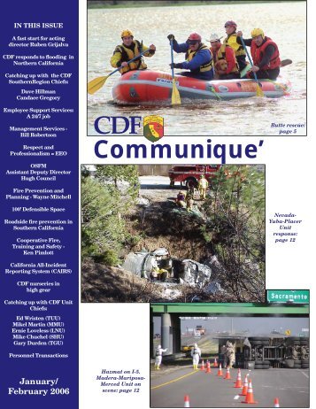 Communique' CDF - Cal Fire - State of California