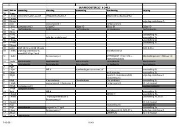 JAARROOSTER 2011-2012