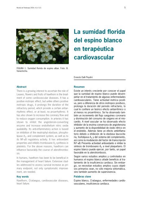 La sumidad florida del espino blanco en terapéutica ... - Fitoterapia.net