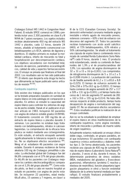 La sumidad florida del espino blanco en terapéutica ... - Fitoterapia.net