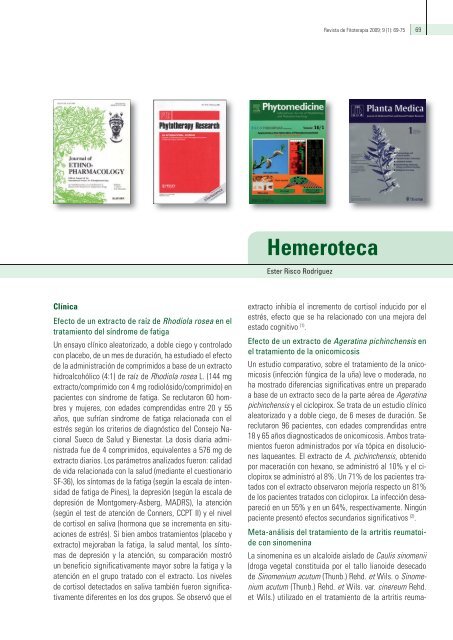 Hemeroteca - Fitoterapia.net