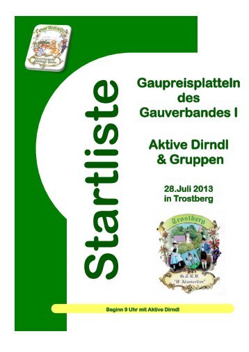 Startliste zum Gaudirndldrahn und Gruppenplatteln ... - Gauverband 1