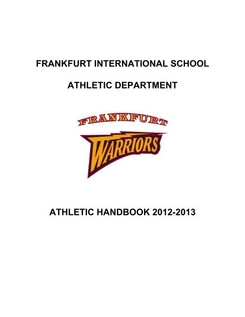 Athletic Handbook - Frankfurt International School