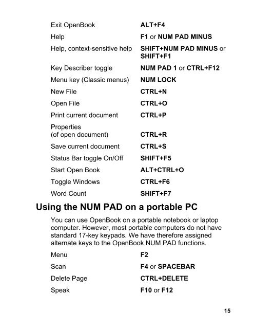 OpenBook 7.02 Quick Start Guide (PDF) - Freedom Scientific