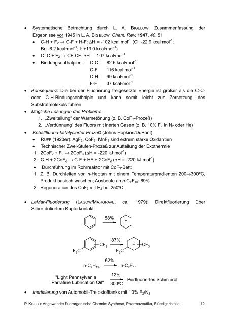 Angewandte Fluororganische Chemie: Synthese ... - Fluorine